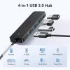 Ugreen USB 3.0 4-PORT HUB USB-A į 4xUSB Docking USB 3.2 Gen 1 (3.1 Gen 1) Type-A