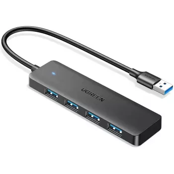 Ugreen USB 3.0 4-PORT HUB USB-A į 4xUSB Docking USB 3.2 Gen 1 (3.1 Gen 1) Type-A