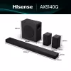 Garso juosta Hisense AX5140Q 5.1.4 Dolby Atmos, 600 W RMS, belaidis žemų dažnių garsiakalbis 280 W, juoda