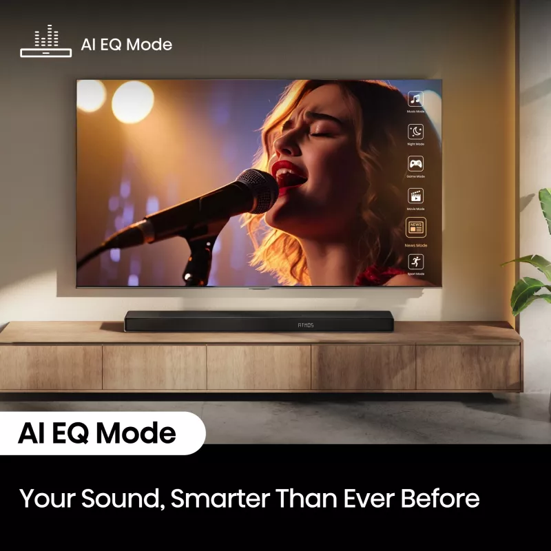 Garso juosta Hisense AX5140Q 5.1.4 Dolby Atmos, 600 W RMS, belaidis žemų dažnių garsiakalbis 280 W, juoda