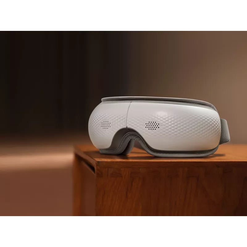 Akių masažuoklis SKG ES300 – Baltas, kompresinis masažas, šildymas, Bluetooth muzika