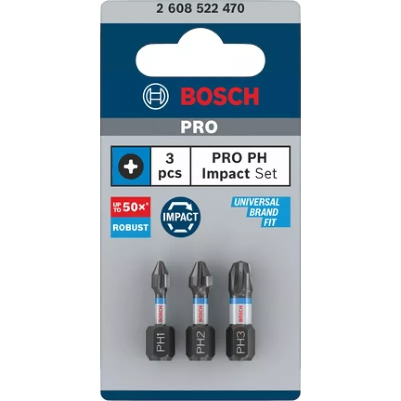 Bosch Phillips 3 vnt. sukimo antgalių rinkinys 2608522470