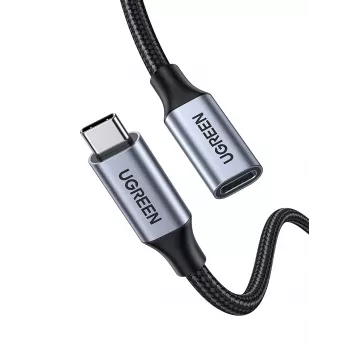 Ugreen USB-C 3.1 ilginimo laidas USB 3.2 Gen 2 (3.1 Gen 2) 1 m USB C juoda, pilka