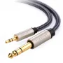UGREEN AV127 garso laidas su 3,5 mm ir 6,35 mm TRS jungtimis, 2 m, pilkas