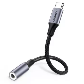 Mobiliojo telefono laidas Ugreen 30632 USB-C į 3,5 mm juodas