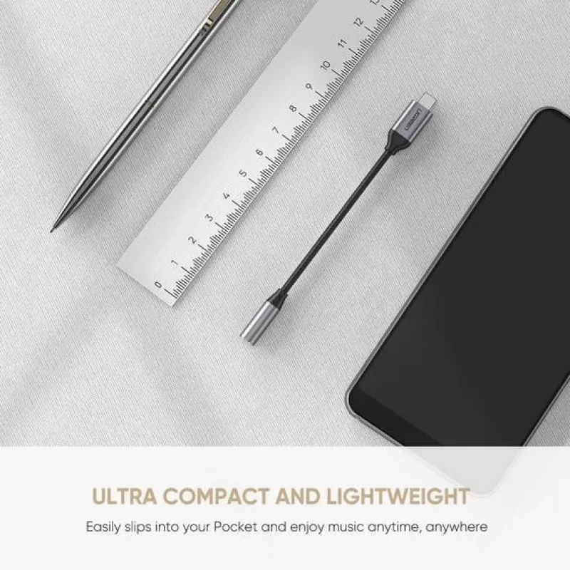 Mobiliojo telefono laidas Ugreen 30632 USB-C į 3,5 mm juodas