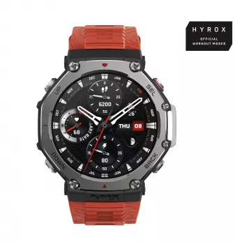 Amazfit T-Rex 3 Lava 3,81 cm (1,5 colio) AMOLED 48,5 mm Skaitmeninis 480 x 480 pikselių Jutiklinis ekranas Juodas, Nerūdijantis plienas GPS (palydovas)