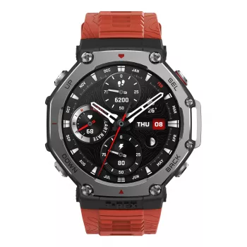 Amazfit T-Rex 3 Lava 3,81 cm (1,5 colio) AMOLED 48,5 mm Skaitmeninis 480 x 480 pikselių Jutiklinis ekranas Juodas, Nerūdijantis plienas GPS (palydovas)