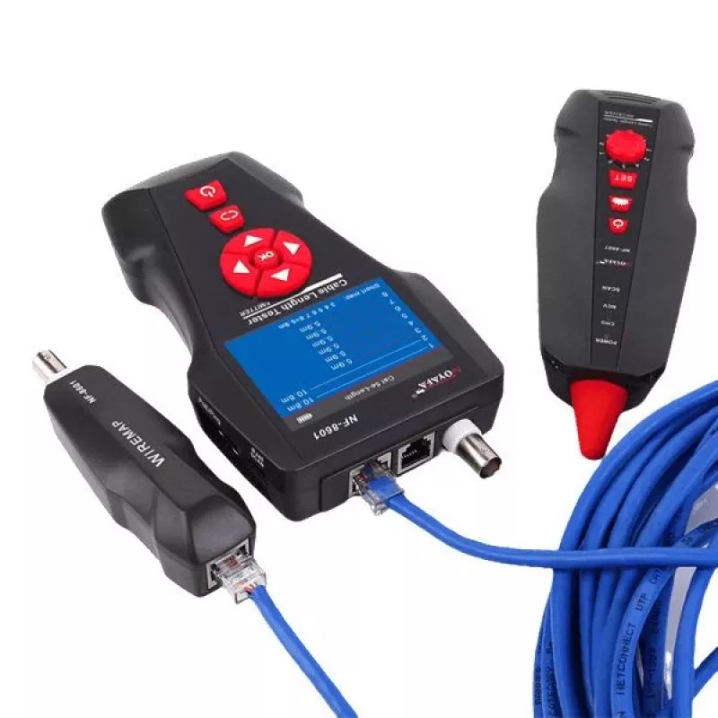 Laidų testeris LYNX CS TLCD88 – LCD testeris Cat3/Cat5E/Cat6 ir PoE aptikimui