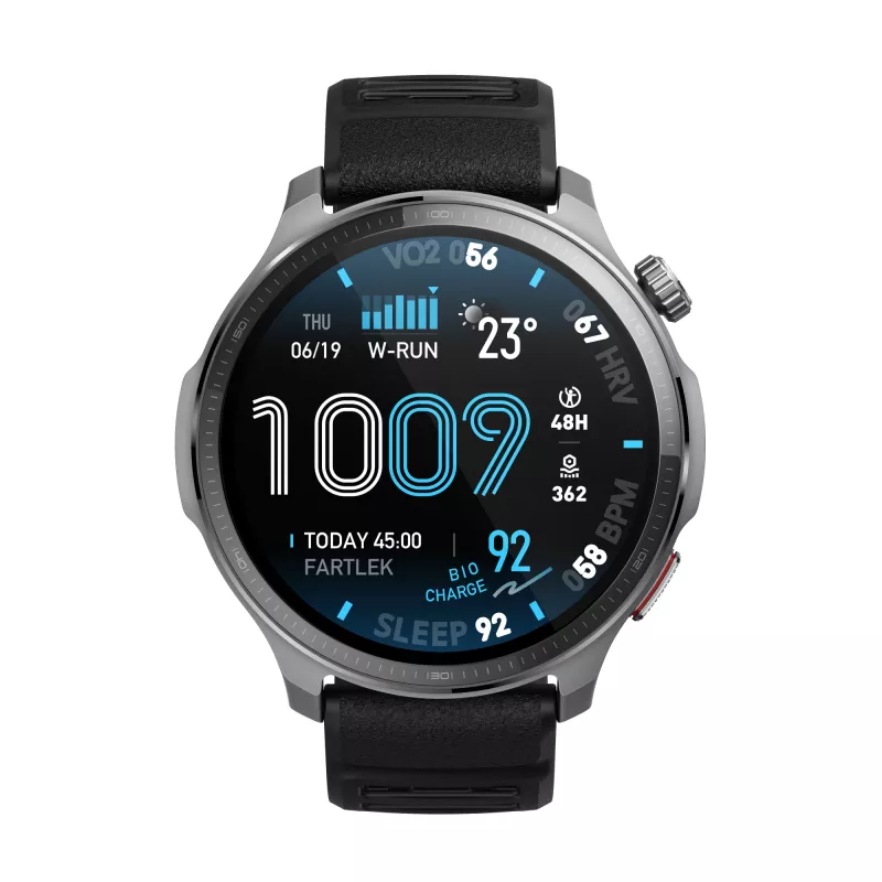 Amazfit Balance 2 XT 3,81 cm (1,5 colio) AMOLED skaitmeninis 480 x 480 pikselių liečiamasis ekranas Juoda Wi-Fi GPS (palydovas)