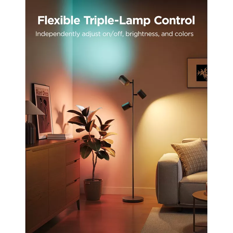Govee Tree Floor Lamp protingas grindinis šviestuvas Wi-Fi/Bluetooth 72 W