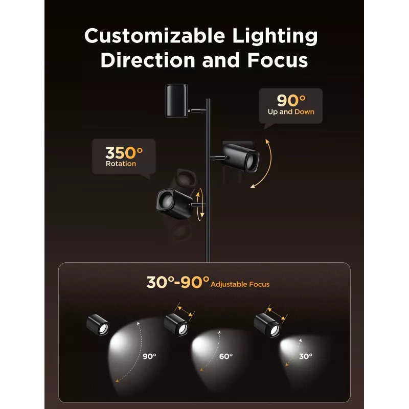 Govee Tree Floor Lamp protingas grindinis šviestuvas Wi-Fi/Bluetooth 72 W