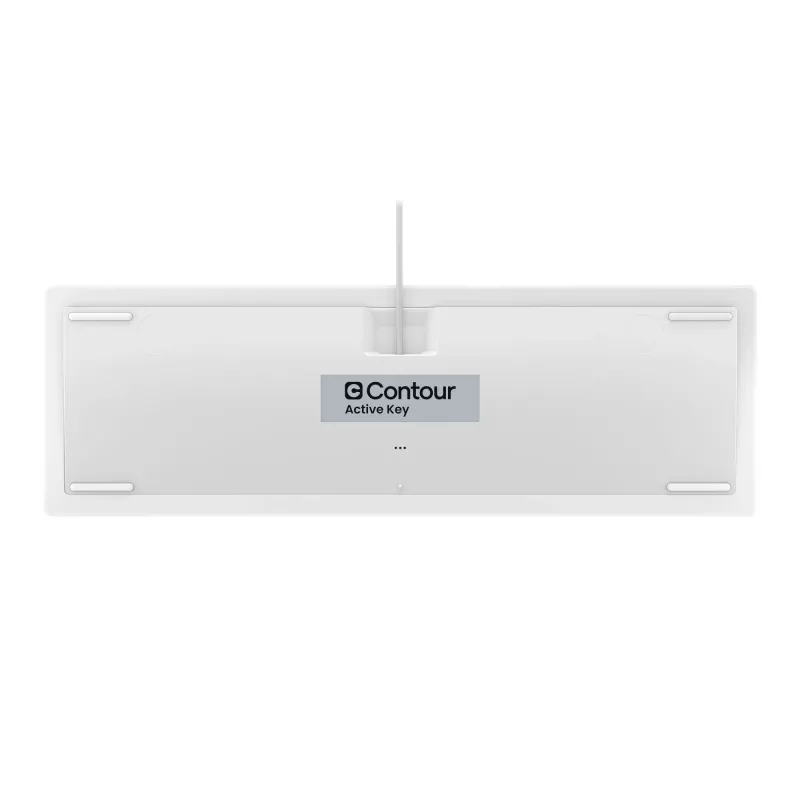 Contour Design Active Key QuickClean medicininė klaviatūra IP68 pilno dydžio laidinė balta PN C8112