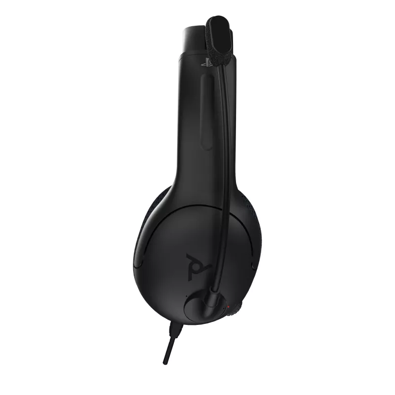 PDP LVL50 Laidinės ausinės PS4 baltos – 50 mm tvarkyklė, laidinės, žaidimų ausinės, juodos