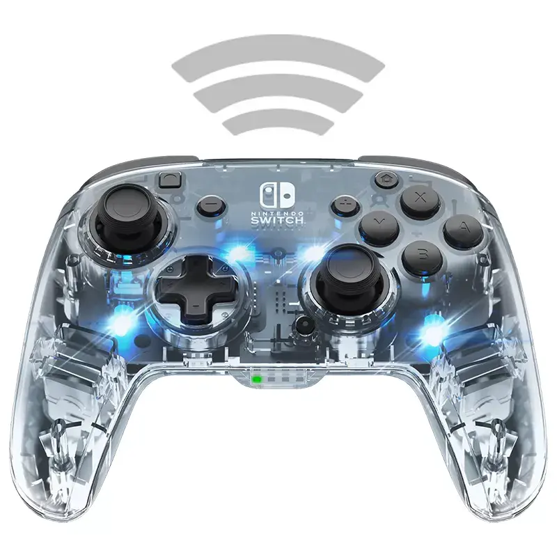 PDP Afterglow juodas permatomas valdiklis analogenis / digitalinis Nintendo Switch, Switch Lite, Switch OLED