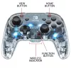 PDP Afterglow juodas permatomas valdiklis analogenis / digitalinis Nintendo Switch, Switch Lite, Switch OLED