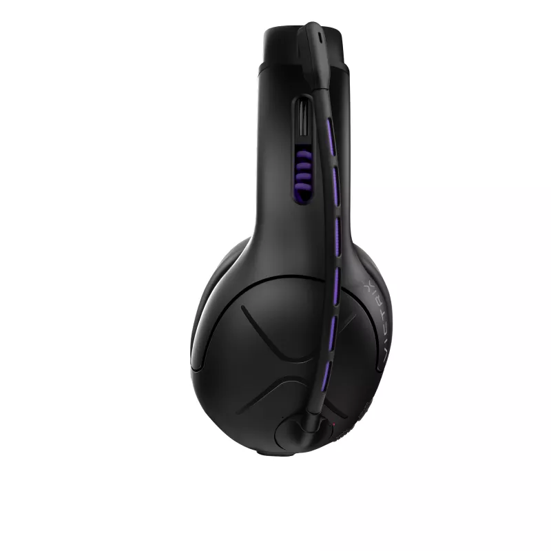 Žaidimų ausinės VICTRIX Gambit Wireless – belaidės ir laidinės, 20–20000 Hz, 2 m laidas, 301 g, juodos/violetinės