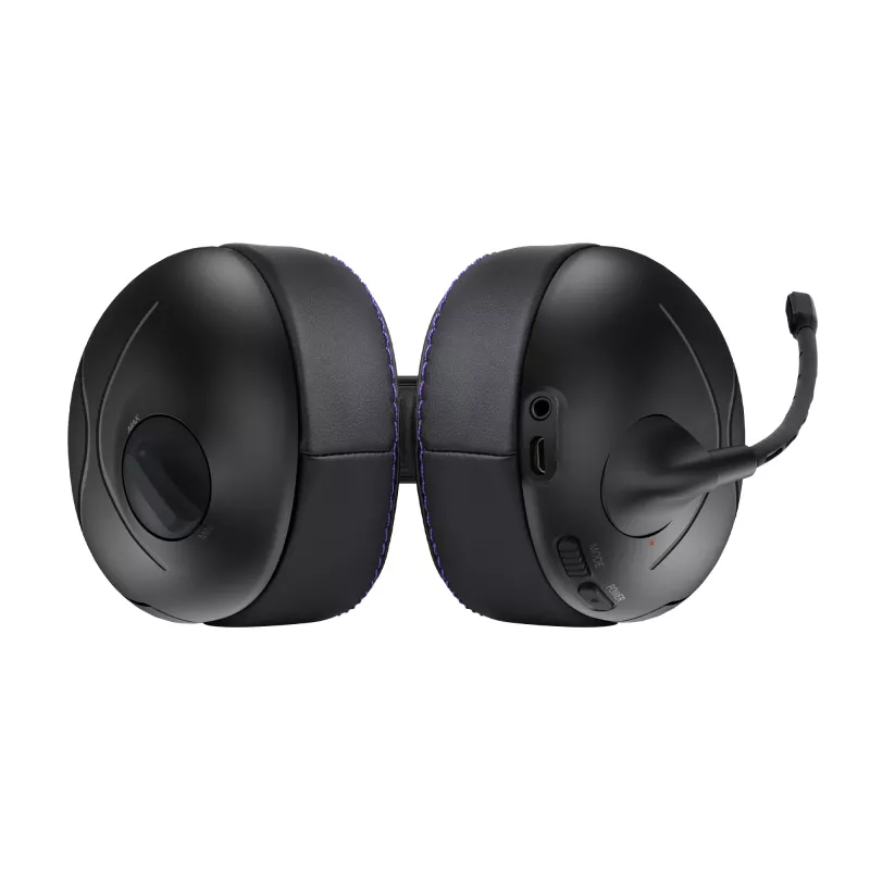 Žaidimų ausinės VICTRIX Gambit Wireless – belaidės ir laidinės, 20–20000 Hz, 2 m laidas, 301 g, juodos/violetinės