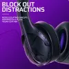 Žaidimų ausinės VICTRIX Gambit Wireless – belaidės ir laidinės, 20–20000 Hz, 2 m laidas, 301 g, juodos/violetinės