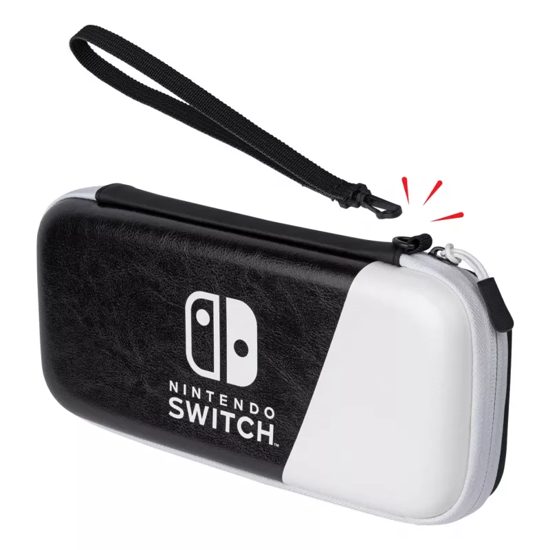 PDP Slim Deluxe: Black & White kietasis dėklas „Nintendo“ – juodas, baltas