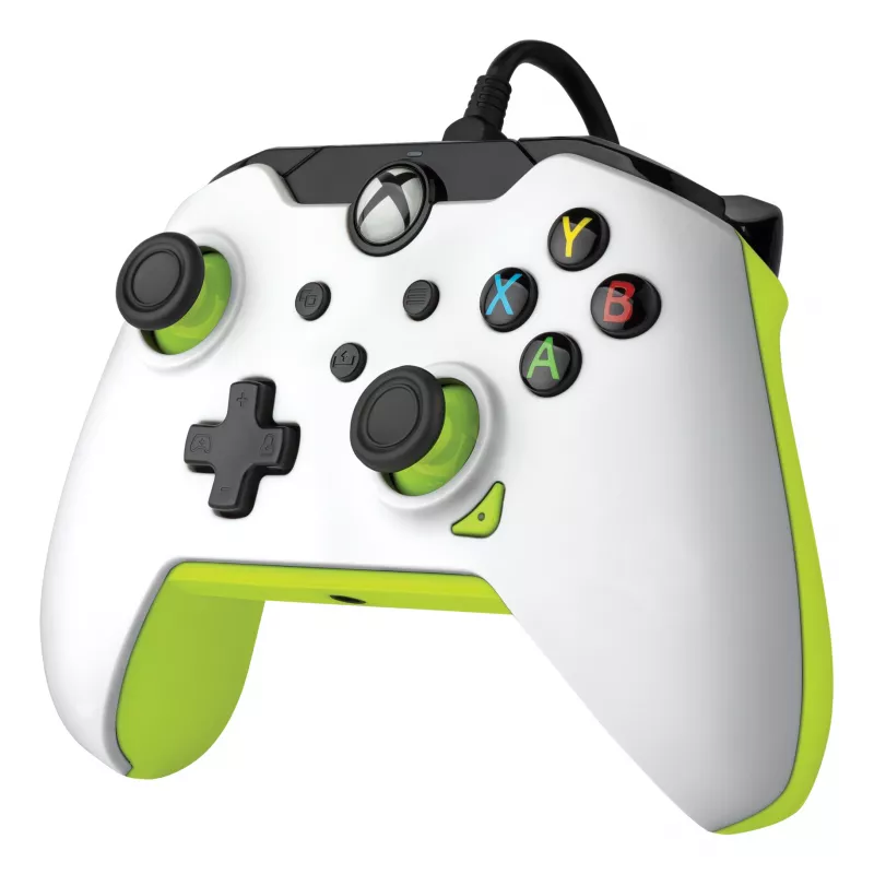 PDP laidinis valdiklis Electric White, skirtas Xbox Series X|S, Xbox One, Xbox, Windows 10/11