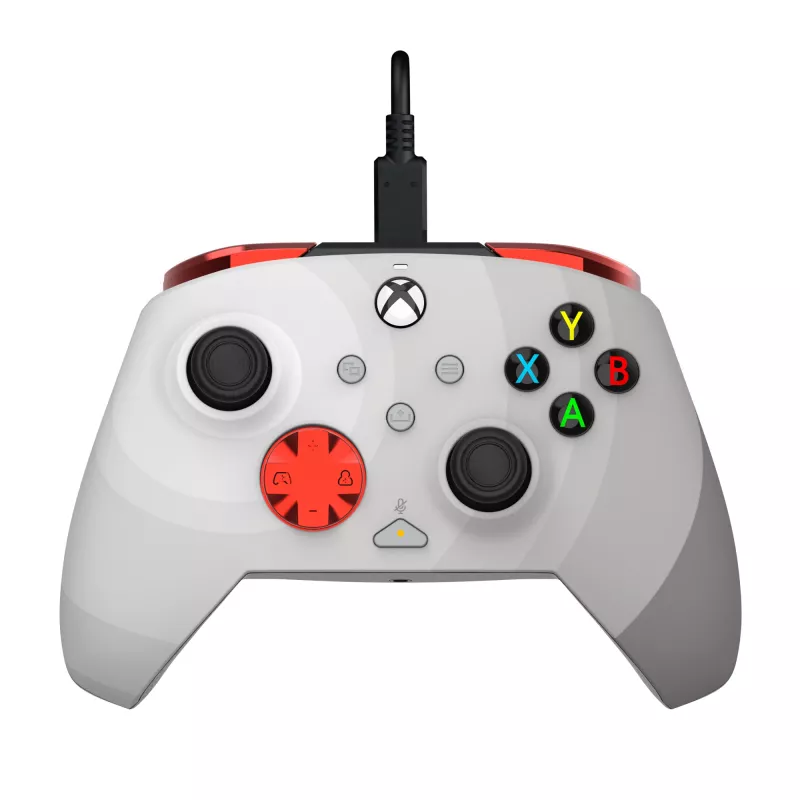Žaidimų pultas PDP Rematch Advanced – laidinis USB-C valdiklis, skirtas PC, Xbox One, Xbox Series X|S – juoda/raudona/balta, 2,43 m laidas