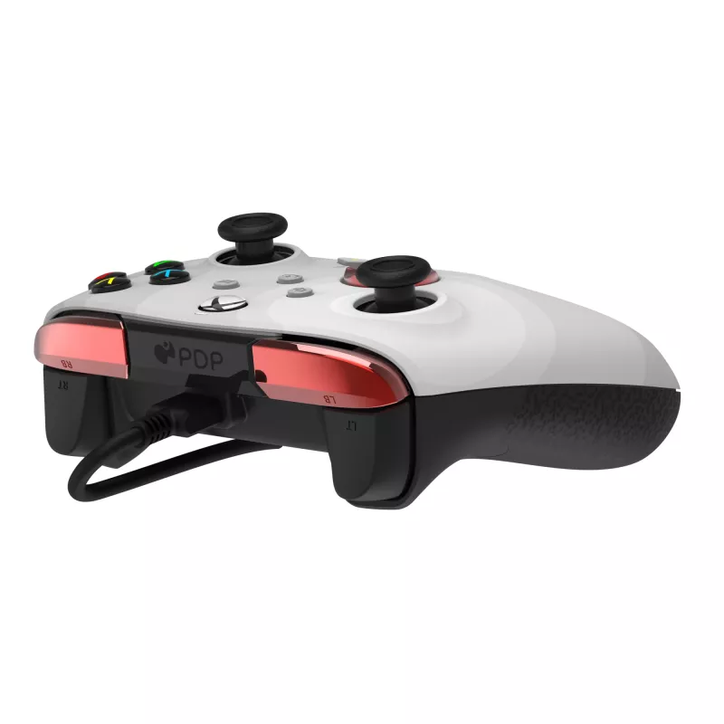 Žaidimų pultas PDP Rematch Advanced – laidinis USB-C valdiklis, skirtas PC, Xbox One, Xbox Series X|S – juoda/raudona/balta, 2,43 m laidas