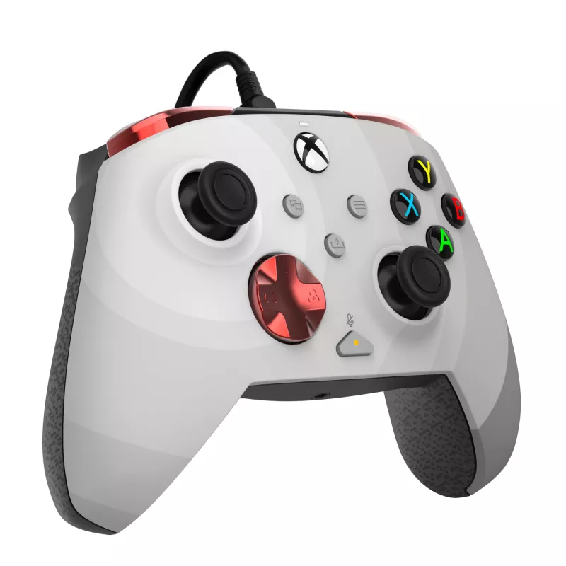Žaidimų pultas PDP Rematch Advanced – laidinis USB-C valdiklis, skirtas PC, Xbox One, Xbox Series X|S – juoda/raudona/balta, 2,43 m laidas