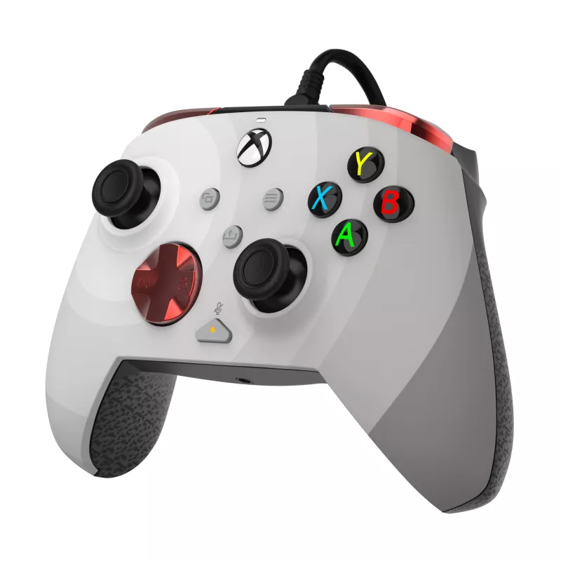 Žaidimų pultas PDP Rematch Advanced – laidinis USB-C valdiklis, skirtas PC, Xbox One, Xbox Series X|S – juoda/raudona/balta, 2,43 m laidas