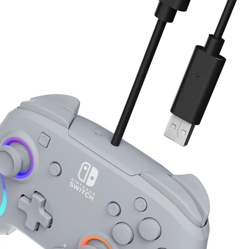 PDP Afterglow Wave Grey USB valdiklis (laidinis) Nintendo Switch, Nintendo Switch OLED