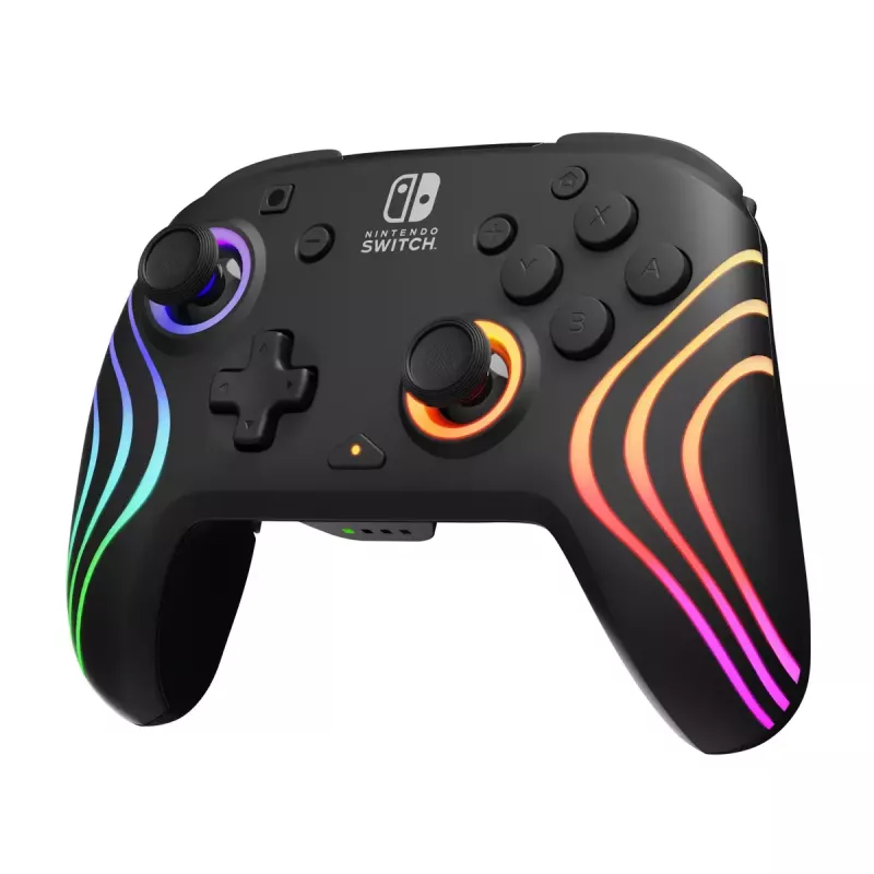 PDP Afterglow Wave Black USB valdiklis laidinis Nintendo Switch, Switch Lite, Switch OLED