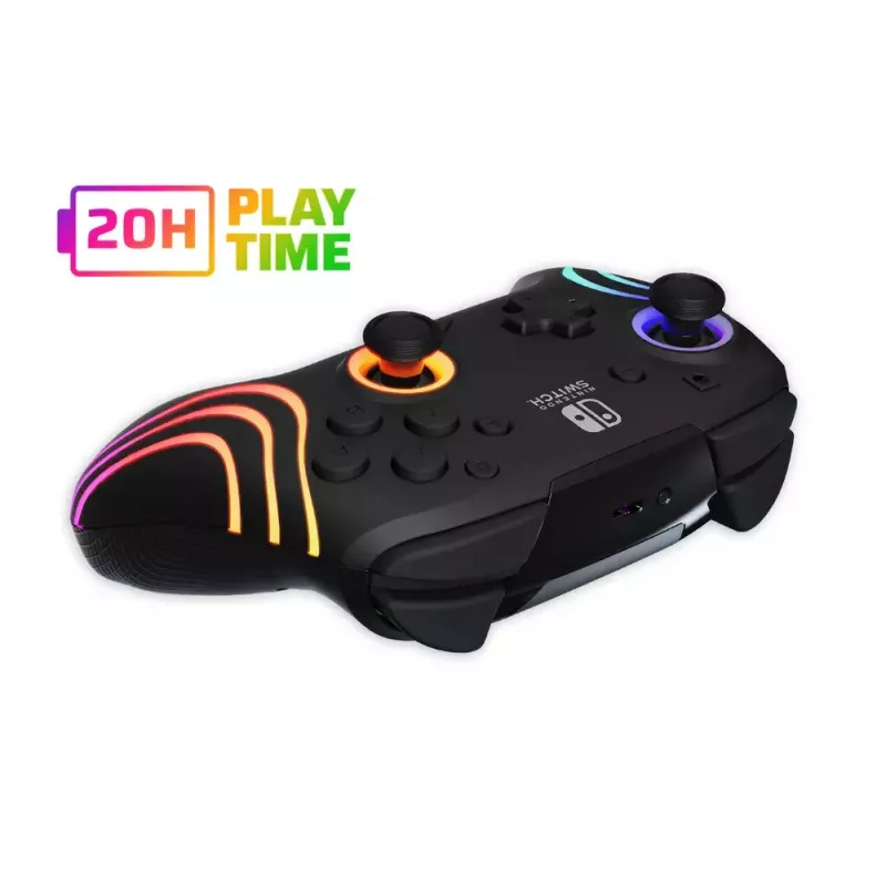 PDP Afterglow Wave Black USB valdiklis laidinis Nintendo Switch, Switch Lite, Switch OLED