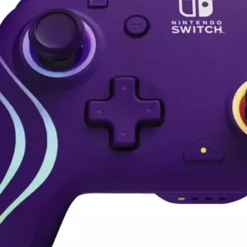 Belaidis valdiklis PDP Afterglow Wave 500-252-PR – violetinis žaidimų pultas konsolėms ir PC