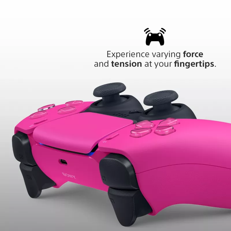 Žaidimų pultas Sony DualSense v3, skirtas PlayStation 5 – Rožinis, Bluetooth ir USB Type-C, įmontuota baterija