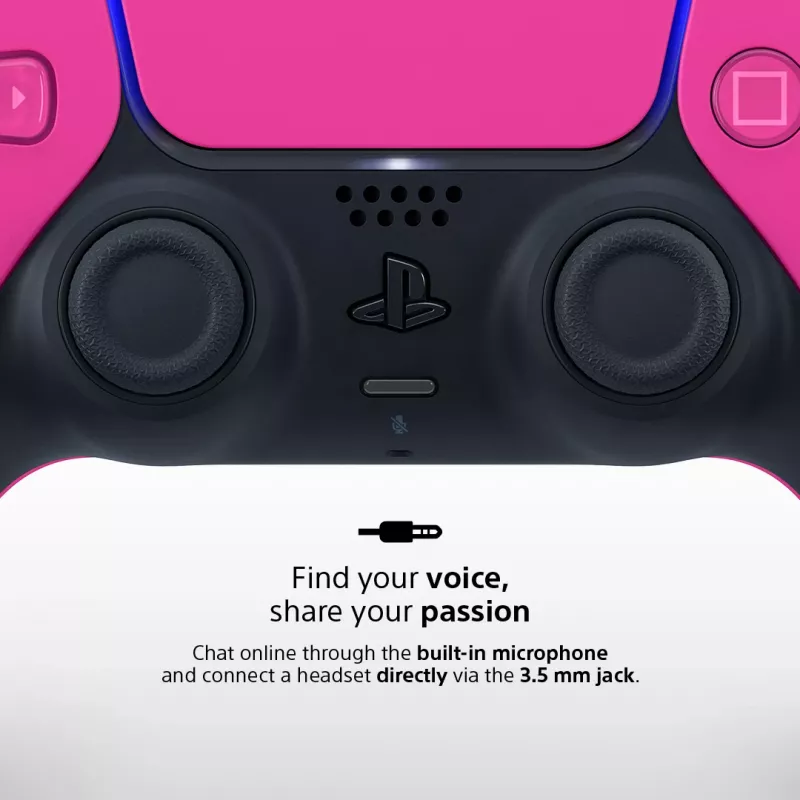 Žaidimų pultas Sony DualSense v3, skirtas PlayStation 5 – Rožinis, Bluetooth ir USB Type-C, įmontuota baterija
