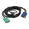 KVM kabelis APC AP5822, USB-A į KVM, 3,66 m, juodas