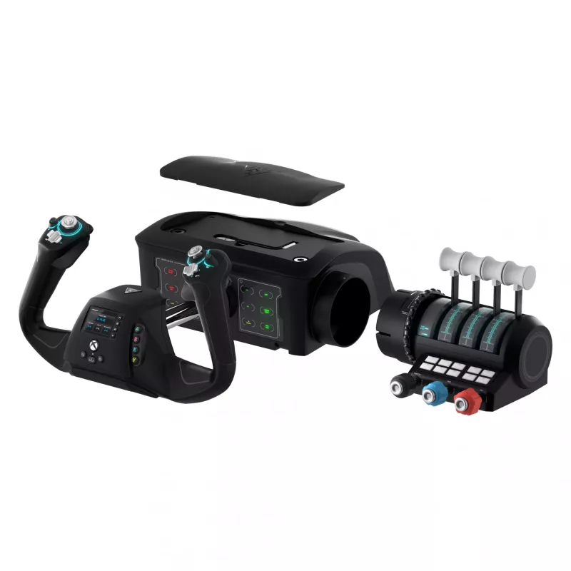 Vairas su pedalais ir droseliu Turtle Beach VelocityOne Flight Black USB analoginis skaitmeninis PC Xbox