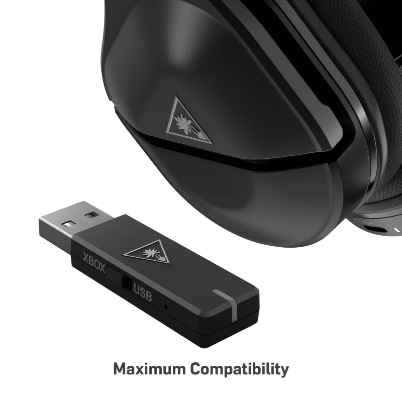 Ausinės Turtle Beach Stealth 600 Gen 2 MAX — laidinės ir belaidės, USB-C, uždengiančios ausis, 20–20000 Hz, Juodos