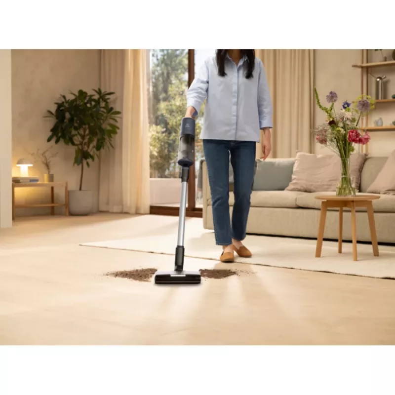 Belaidis siurblys Electrolux EP61H21WET 2-in-1, baterija, sausas, be maišelio, 0.6 L, 85 W, mėlynas, 2.5 Ah