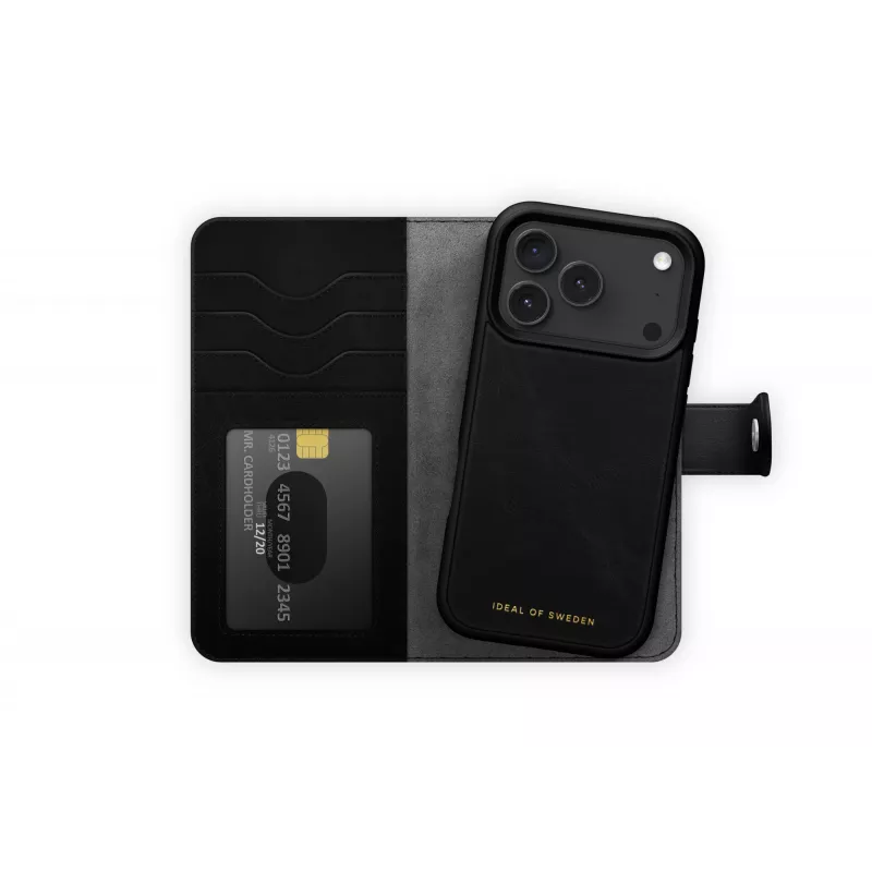 iDeal of Sweden Magnet Wallet+ MagSafe dėklas iPhone 17 Pro Juodas
