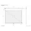 Multibrackets M 4:3 rankinis projektoriaus ekranas 200x150, 100 colių