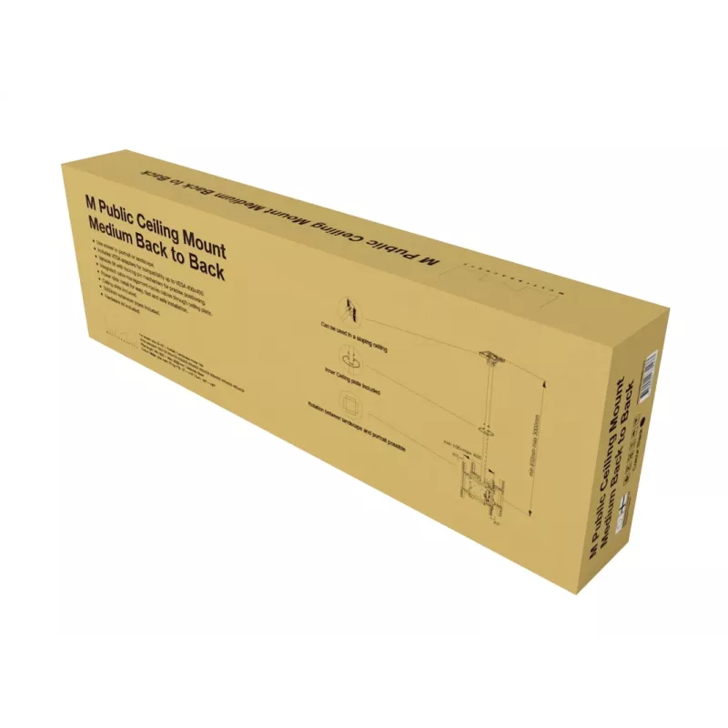 Lubinis laikiklis Multibrackets M Public Medium Back to Back Juodas 3000
