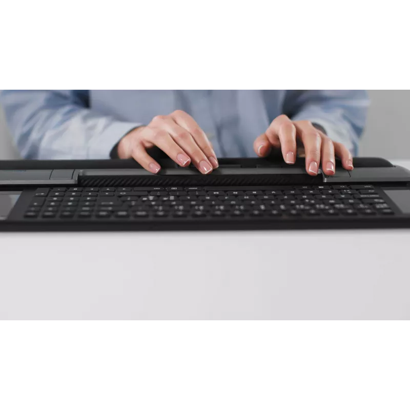 Mousetrapper Delta Mouse Grey Extended USB-A – ergonominė pelė su valdymo juosta