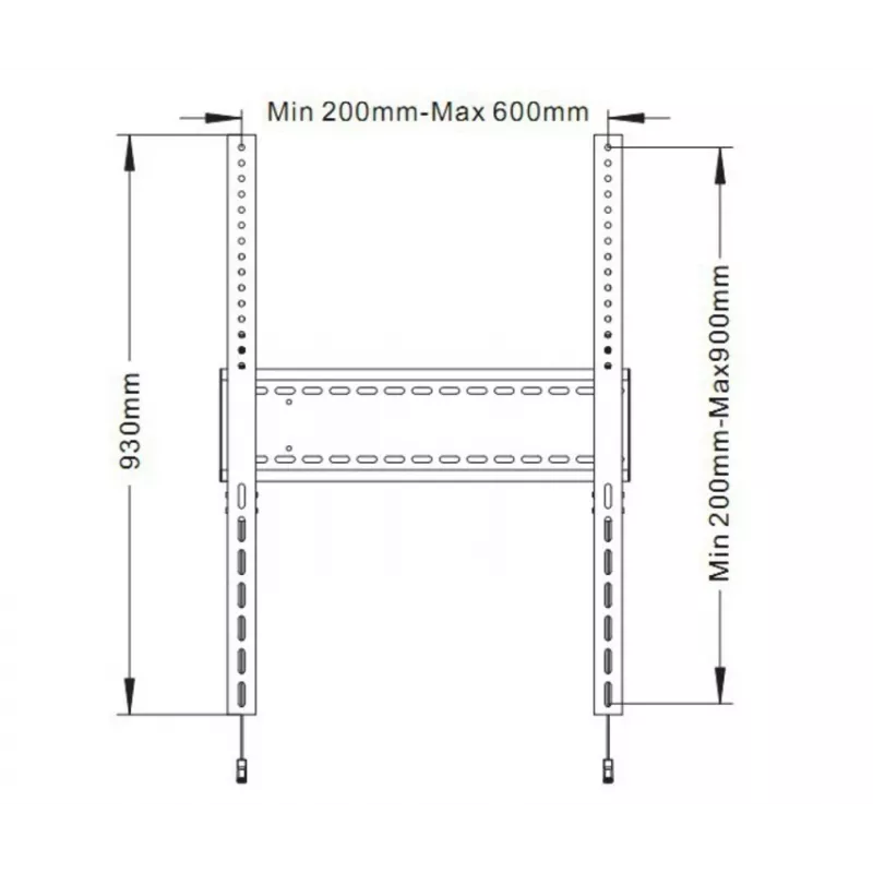 Multibrackets M Universal Fiksuotas Sieninis Laikiklis SD MAX 1200x900