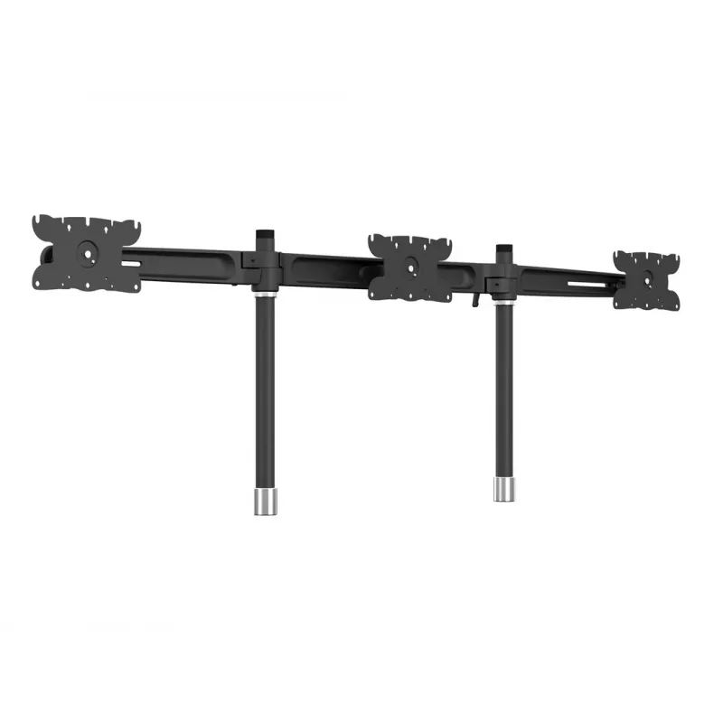 Triple monitorio stovo praplėtimo rinkinys MULTIBRACKETS M VESA 3 ekranams 24–32 col. iki 24 kg, aliuminis/plastikas, juodas
