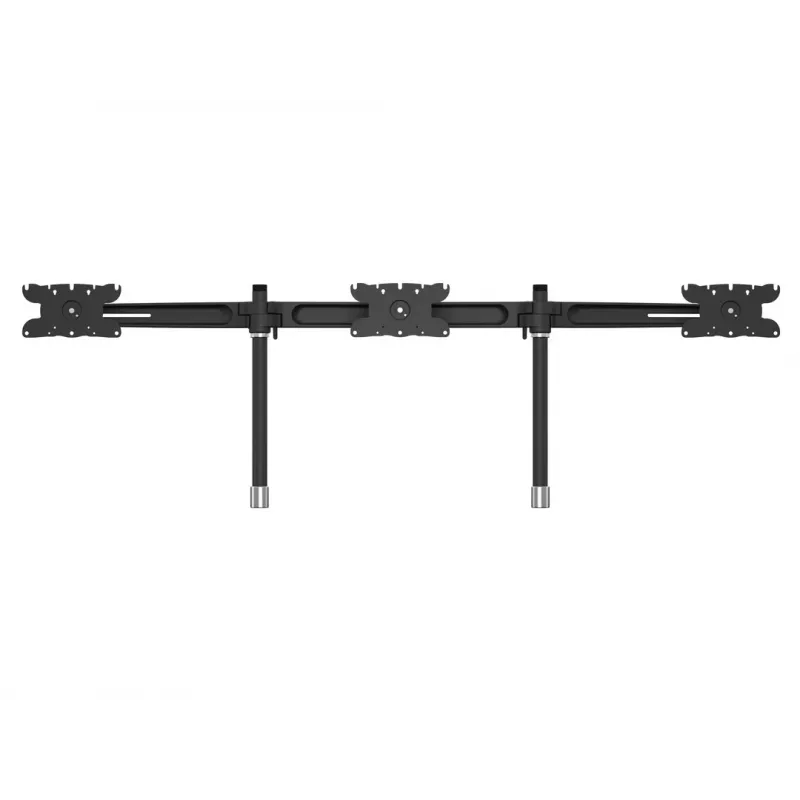 Triple monitorio stovo praplėtimo rinkinys MULTIBRACKETS M VESA 3 ekranams 24–32 col. iki 24 kg, aliuminis/plastikas, juodas