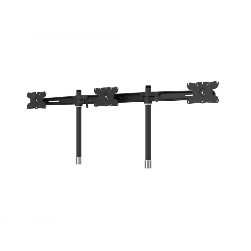 Triple monitorio stovo praplėtimo rinkinys MULTIBRACKETS M VESA 3 ekranams 24–32 col. iki 24 kg, aliuminis/plastikas, juodas