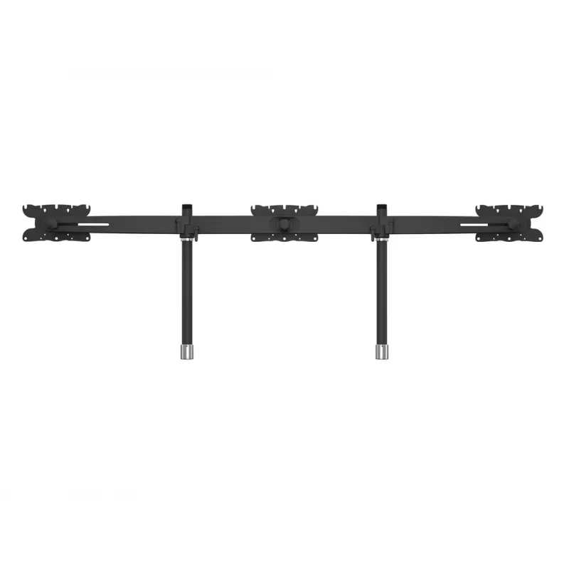 Triple monitorio stovo praplėtimo rinkinys MULTIBRACKETS M VESA 3 ekranams 24–32 col. iki 24 kg, aliuminis/plastikas, juodas