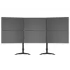 Triple monitorio stovo praplėtimo rinkinys MULTIBRACKETS M VESA 3 ekranams 24–32 col. iki 24 kg, aliuminis/plastikas, juodas