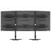 Triple monitorio stovo praplėtimo rinkinys MULTIBRACKETS M VESA 3 ekranams 24–32 col. iki 24 kg, aliuminis/plastikas, juodas